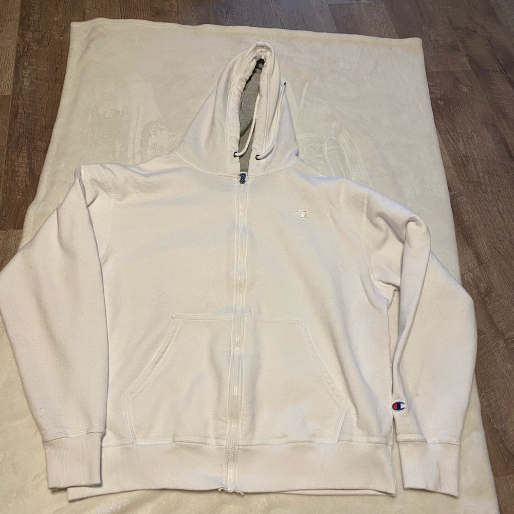 Mens champion white hoodie